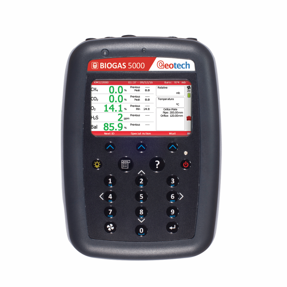 Analisador de Biogás Portátil Modelo BIOGAS 5000 Marca Geotech